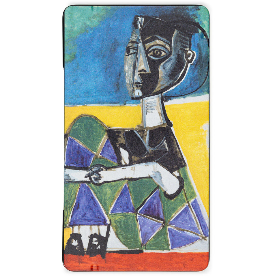 Box of coloured pencils. Jacqueline Seated by Picasso