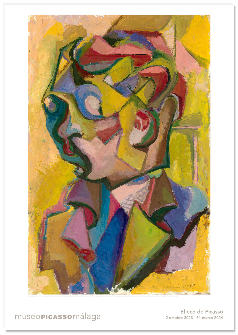 Poster. The Objective Chance / Portrait A. Rainer by Maria Lassnig