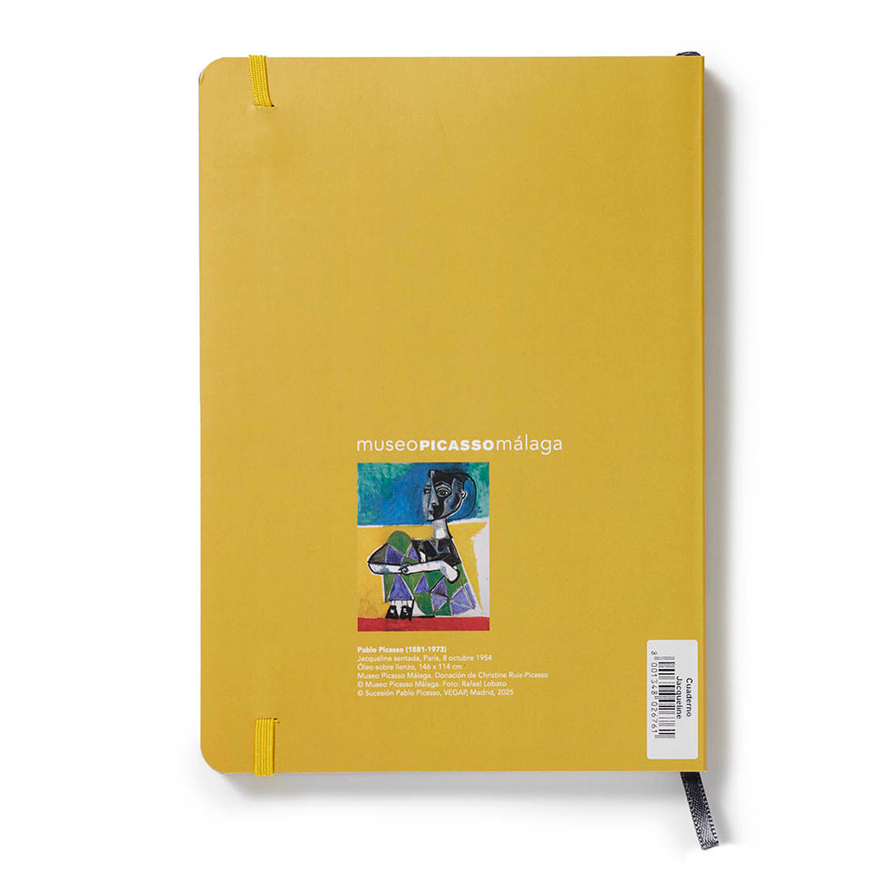 Notebook. Jacqueline seated