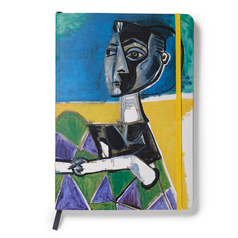 Notebook. Jacqueline seated