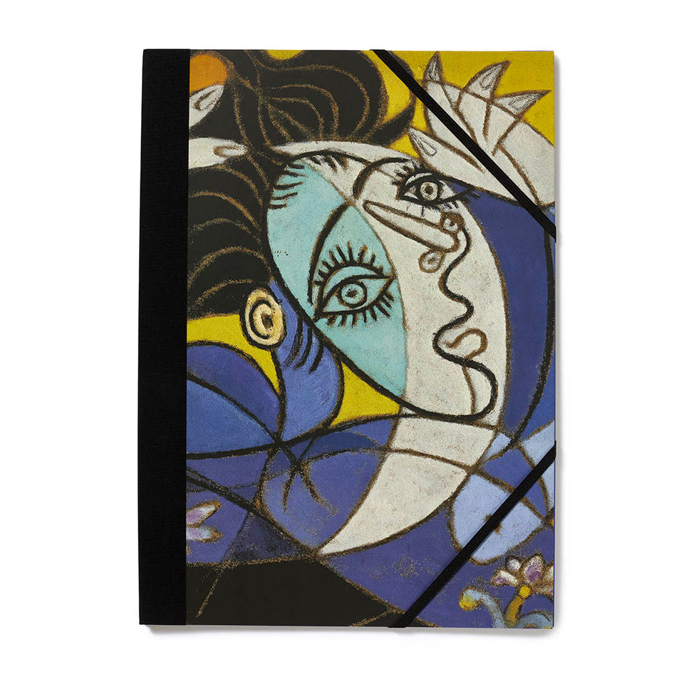 Carpeta portfolio Picasso. Mujer con los brazos levantados