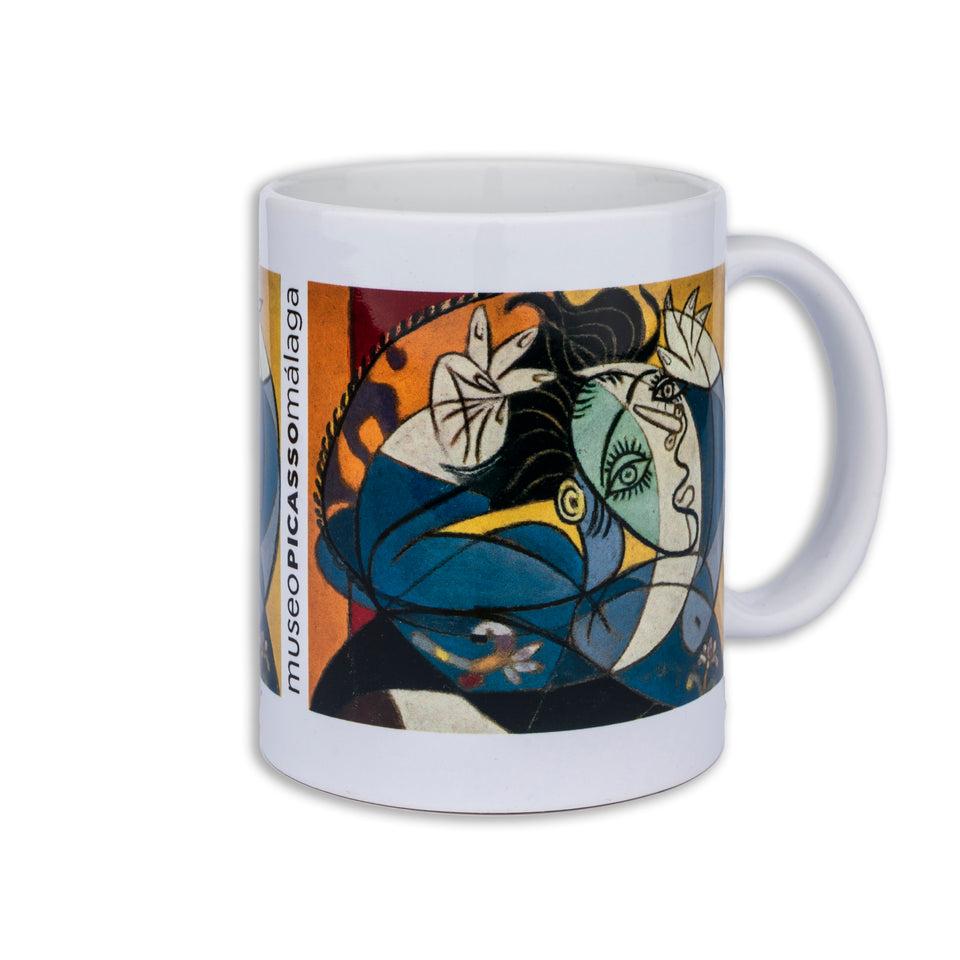 Mug. Woman with Raised Arms