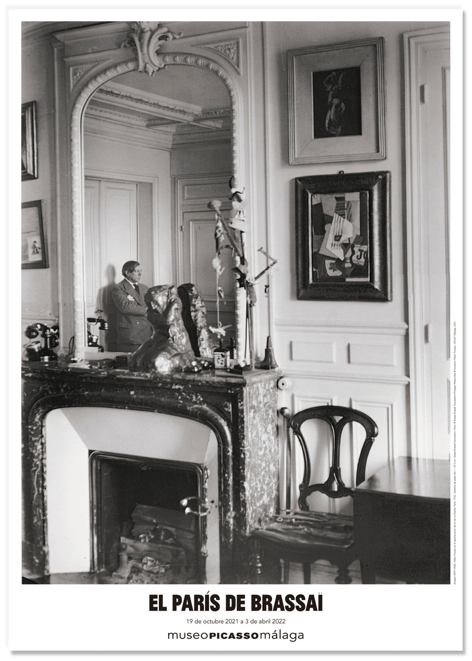 Poster. Pablo Picasso in the Apartment at Rue La Boétie by Brassaï