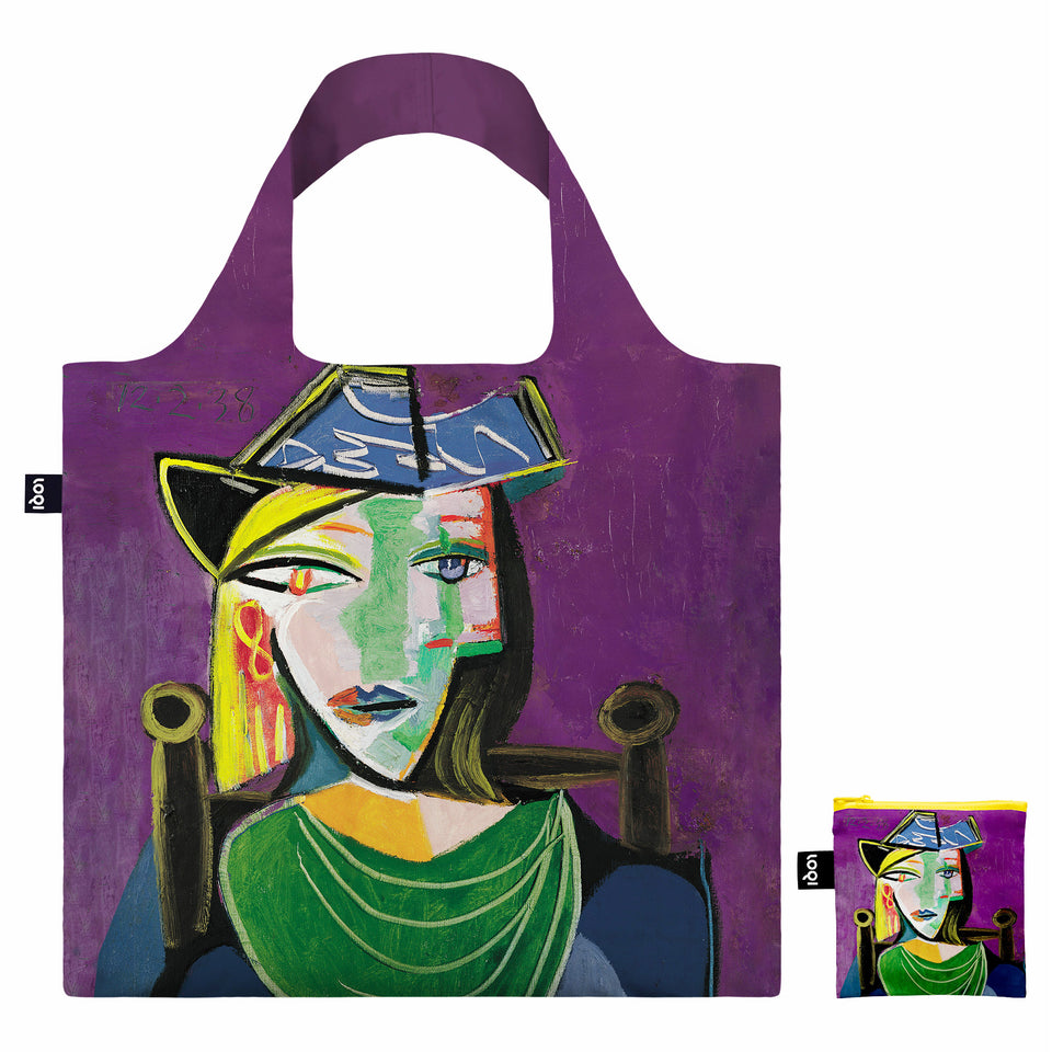 Foldable bag Woman with  Hat 