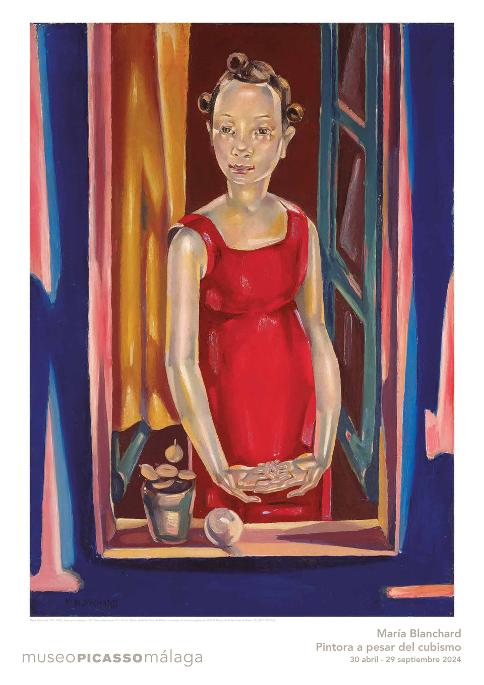 Poster. Young girl at the Mirror by María Blanchard