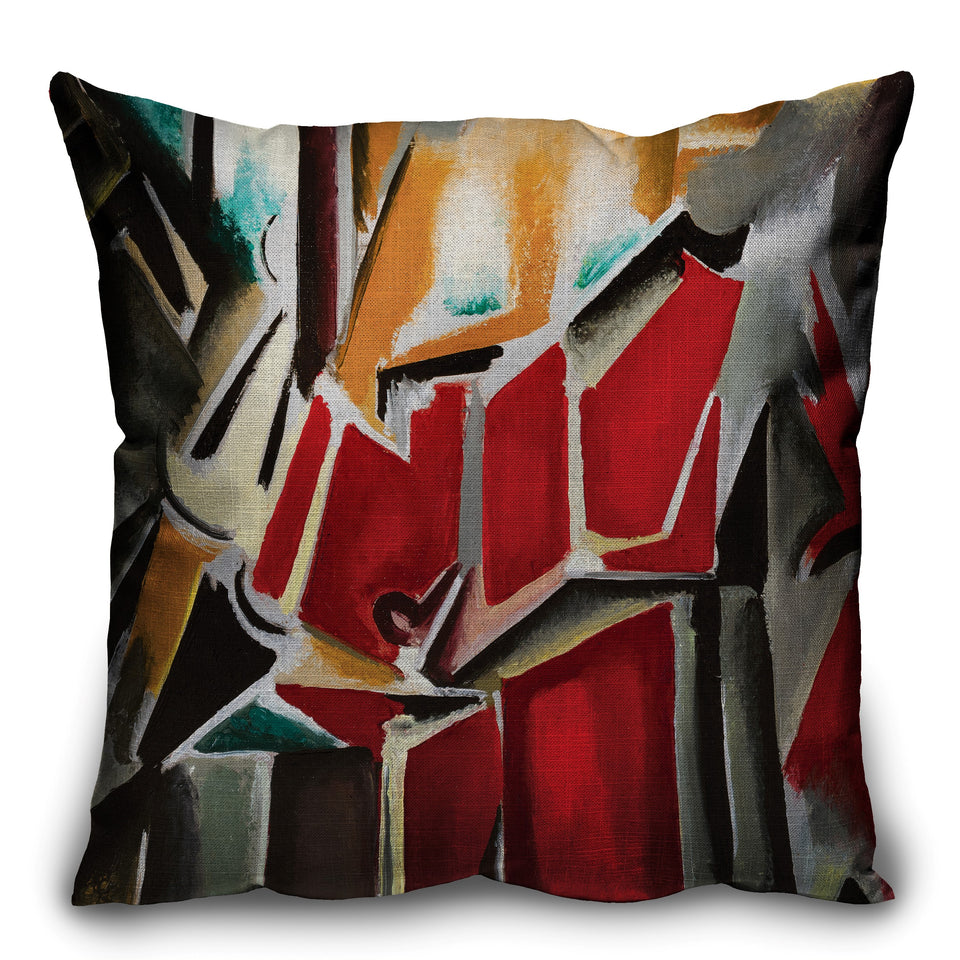 Cushion Cover Lady with Fan by María Blanchard