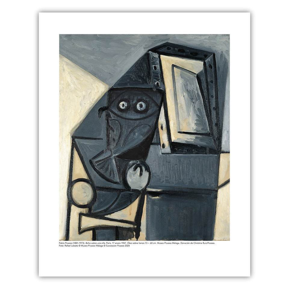 Picasso print. Owl on a chair