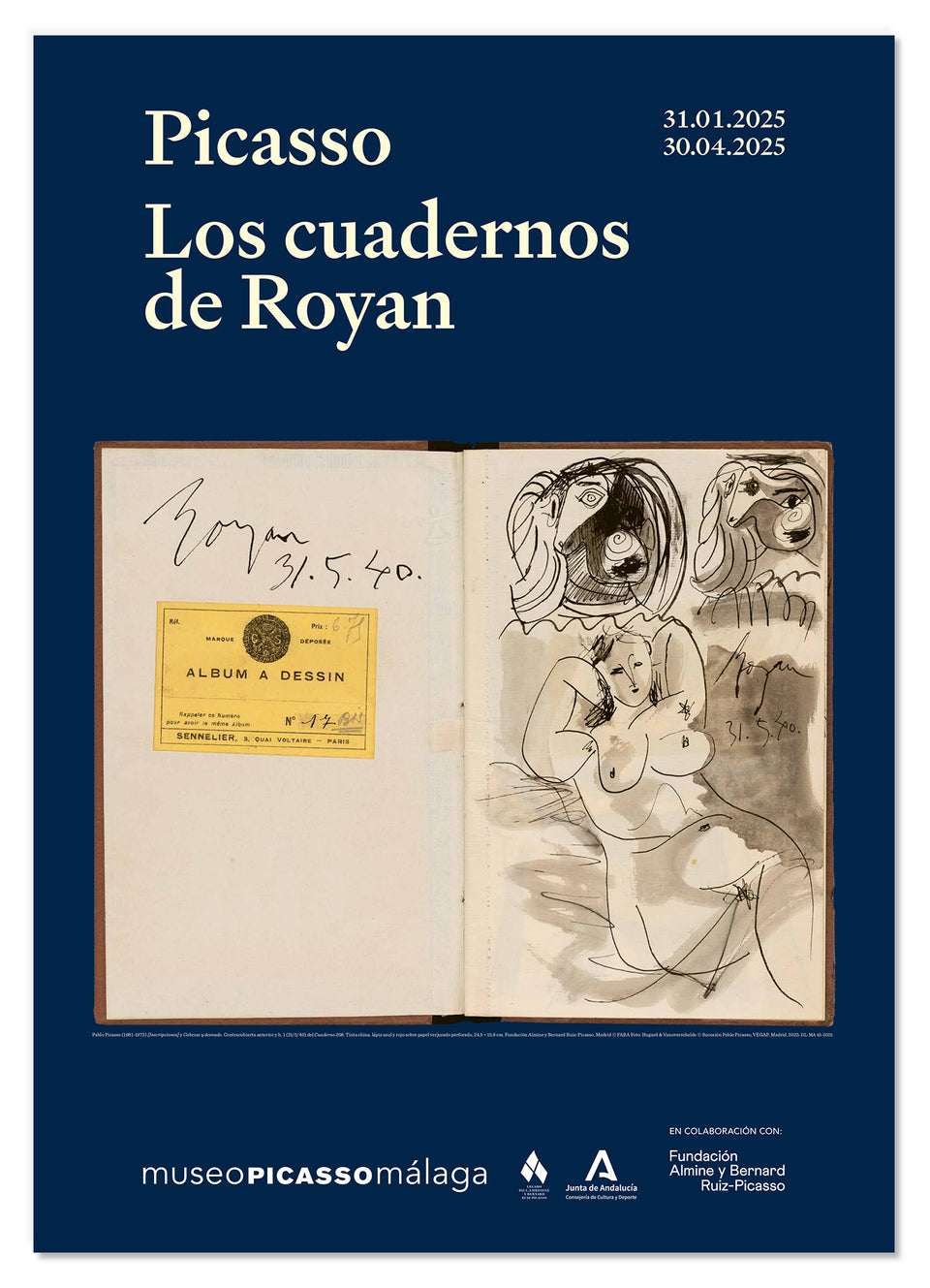  Picasso Royan Sketchbooks Exhibition poster