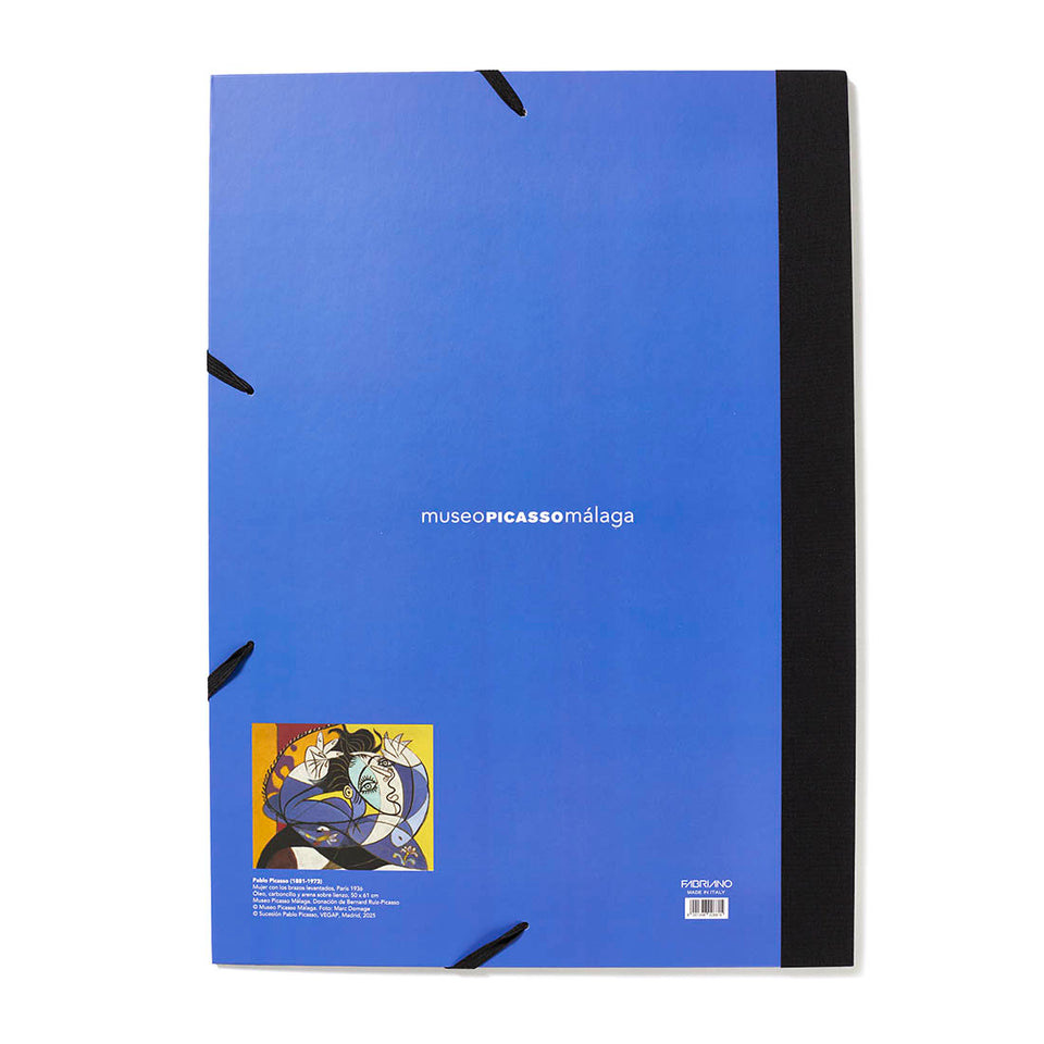 Carpeta portfolio Picasso. Mujer con los brazos levantados