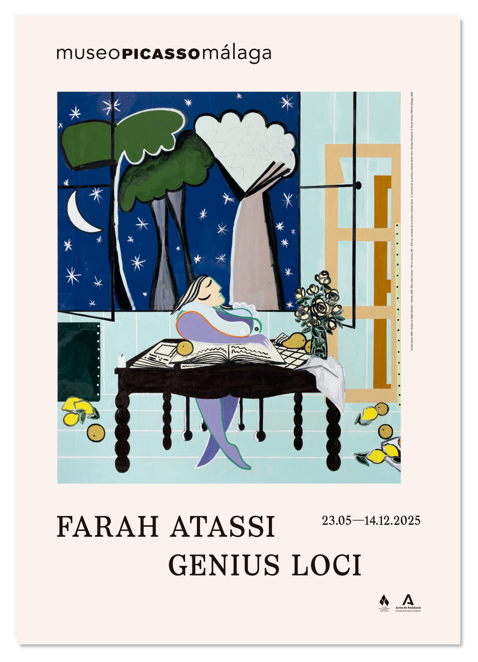 Cartel Exposición Farah Atassi. Genius loci