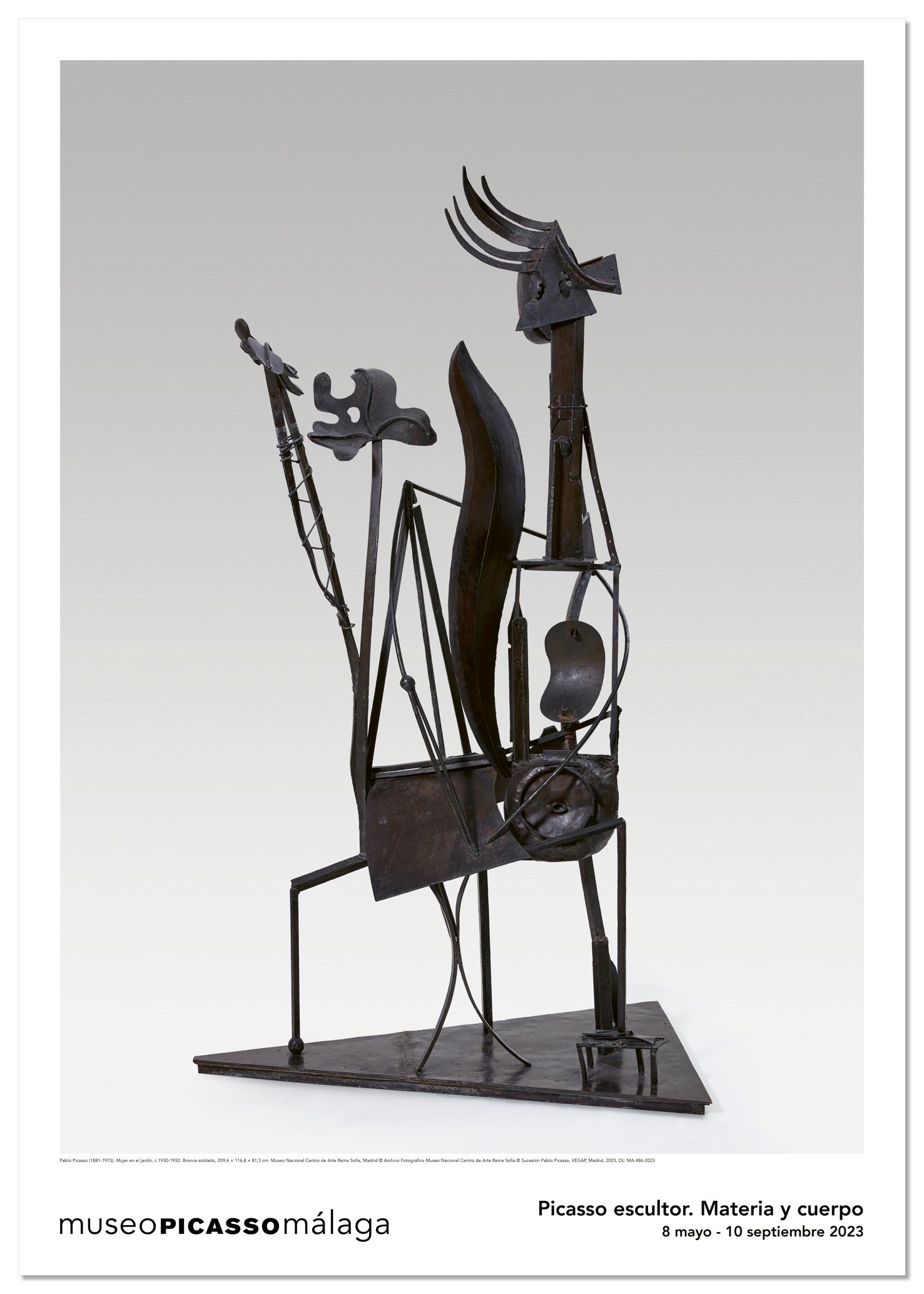 中華のおせち贈り物 Picasso Sculptor Woman in the Garden Poster – Tienda Museo コレクション
