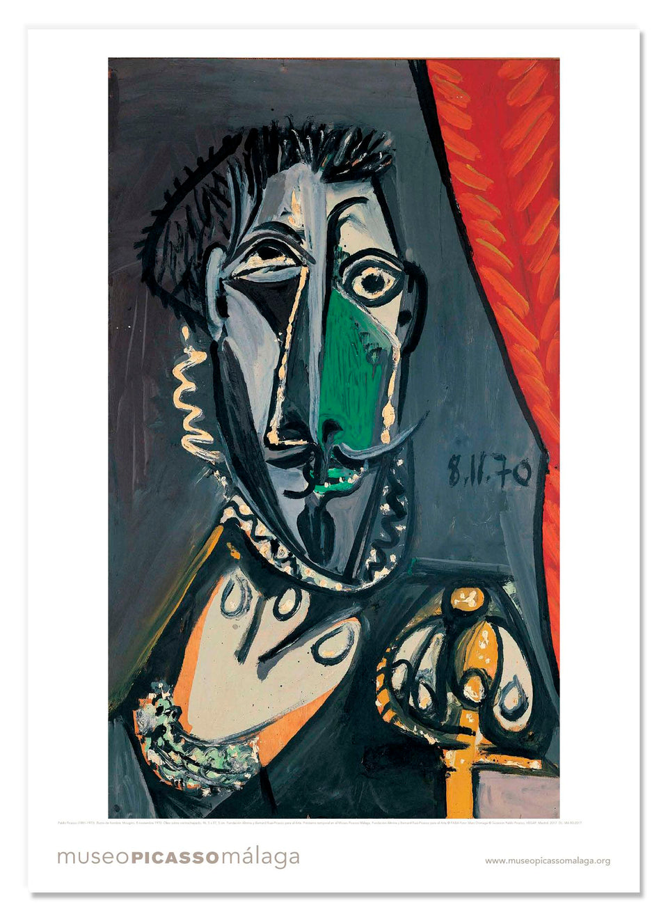 Poster. Bust of a Man by Picasso