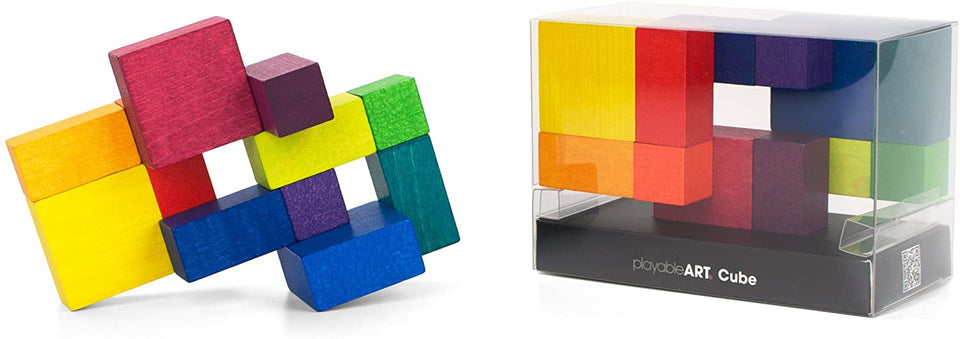 ART Cube multicoloured wooden puzzle