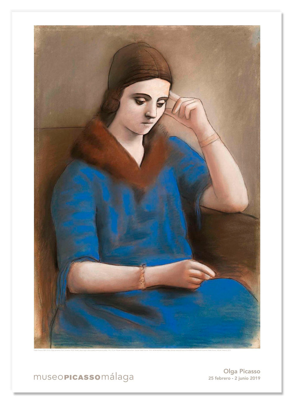 Póster Picasso  Olga pensativa