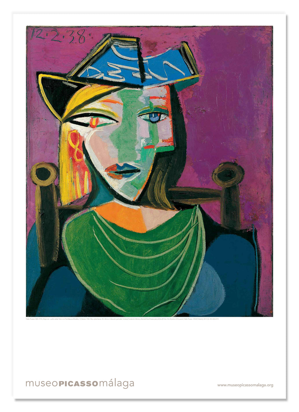 Póster Picasso Mujer con sombrero